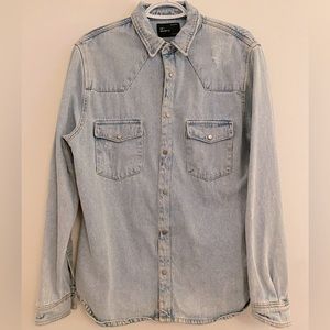 ZARA Denim Jean Buttoned Shirt/ Jacket